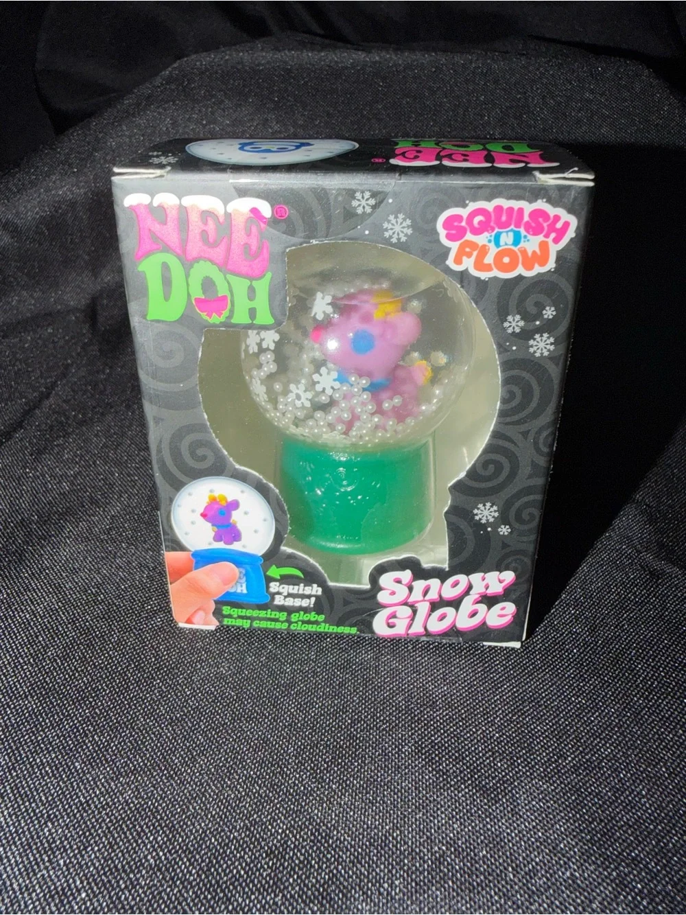 Needoh Squish N Plow Snow Globe - Green